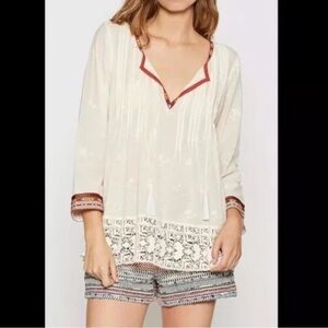 NWOT Joie Gustavie Embroidered Cotton Blouse, M
